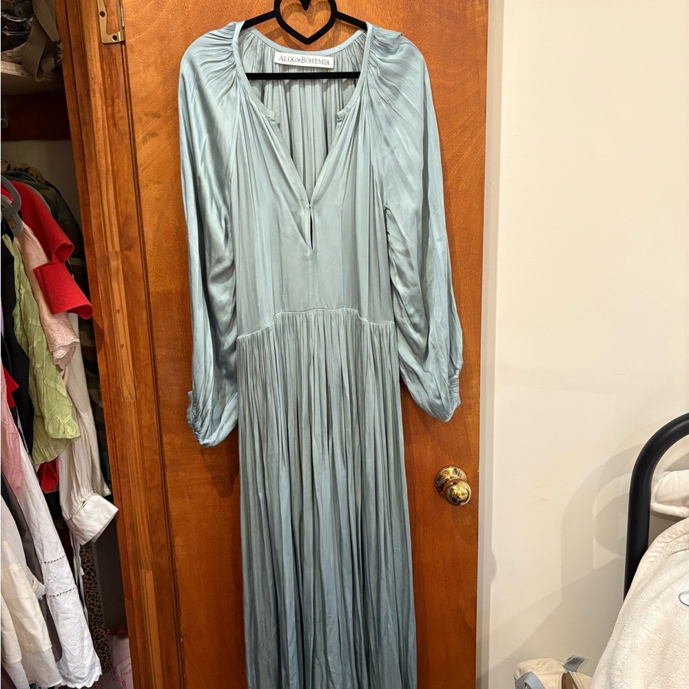 Alix of Bohemia silk Green Dress